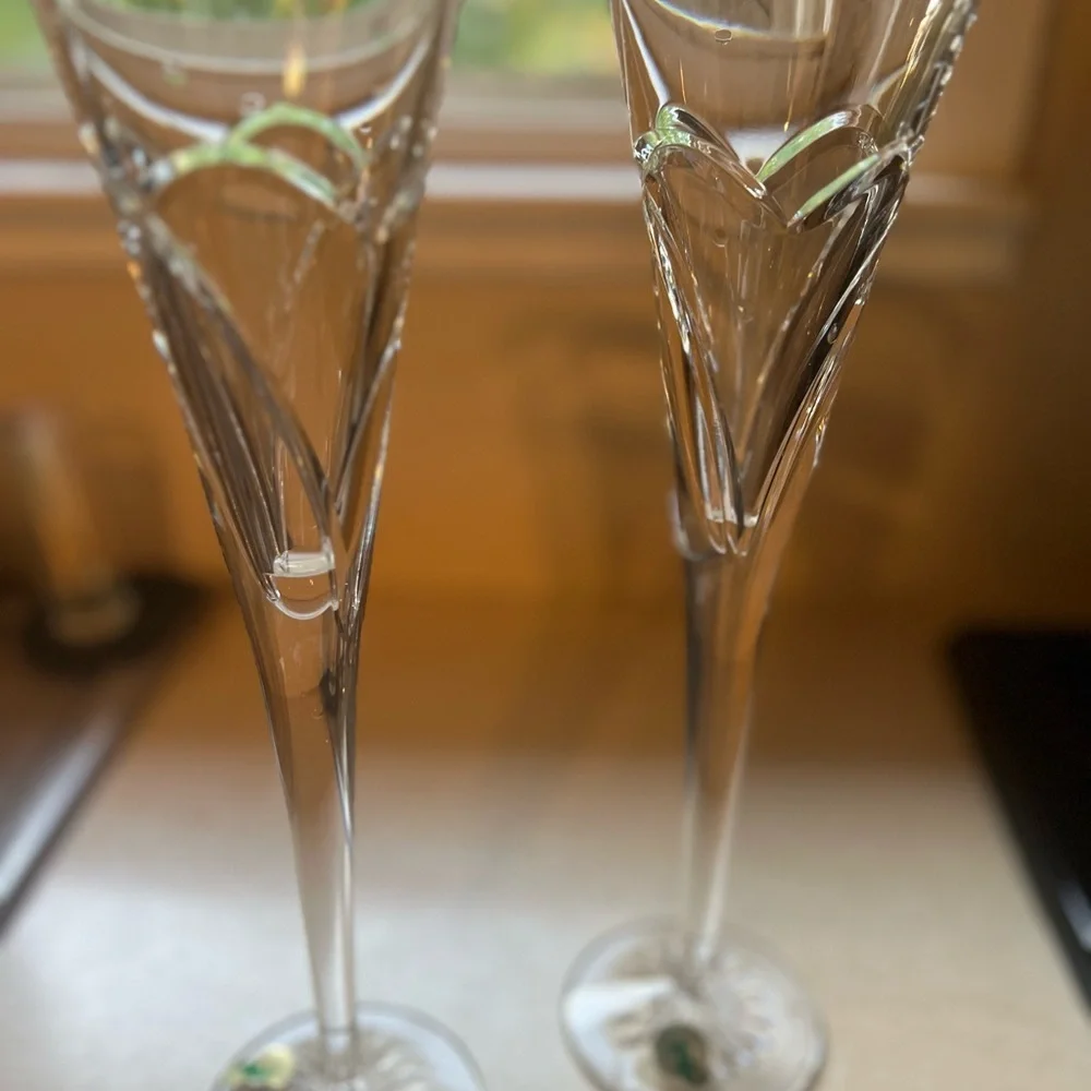 Waterford Crystal Champagne Flutes Set (no box) - Picture 3 of 3
